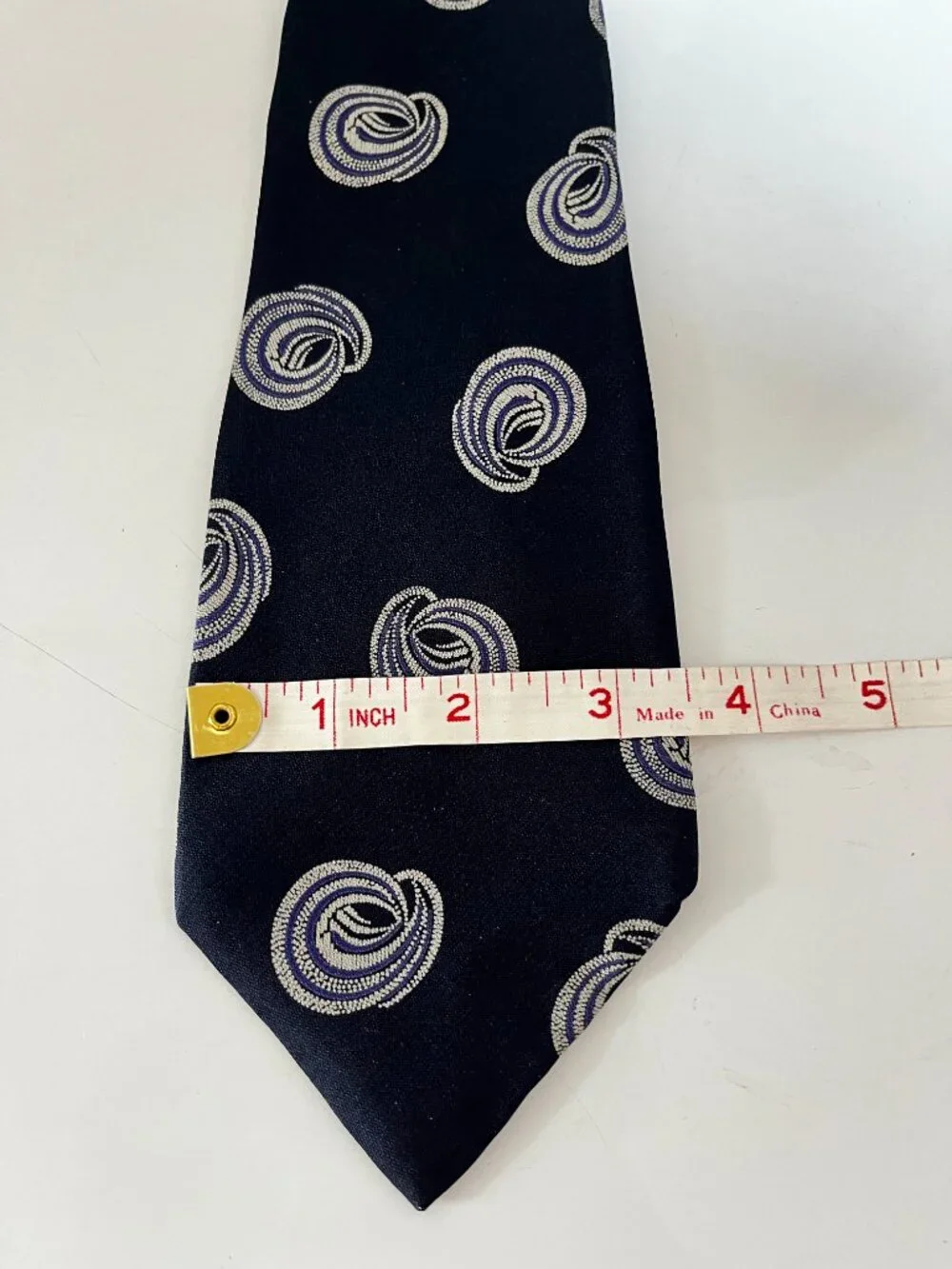 GIORGIO ARMANI Blue Silk Spiral-knot Pattern Men's CLASSIC Necktie/PREOWNED
